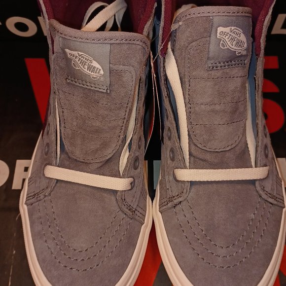 Vans Sk8 Hi Mte Frost Gray/Prune Suede Men's 4/Women's 5.5 VNOA4BV7XKM1 - Picture 9 of 10